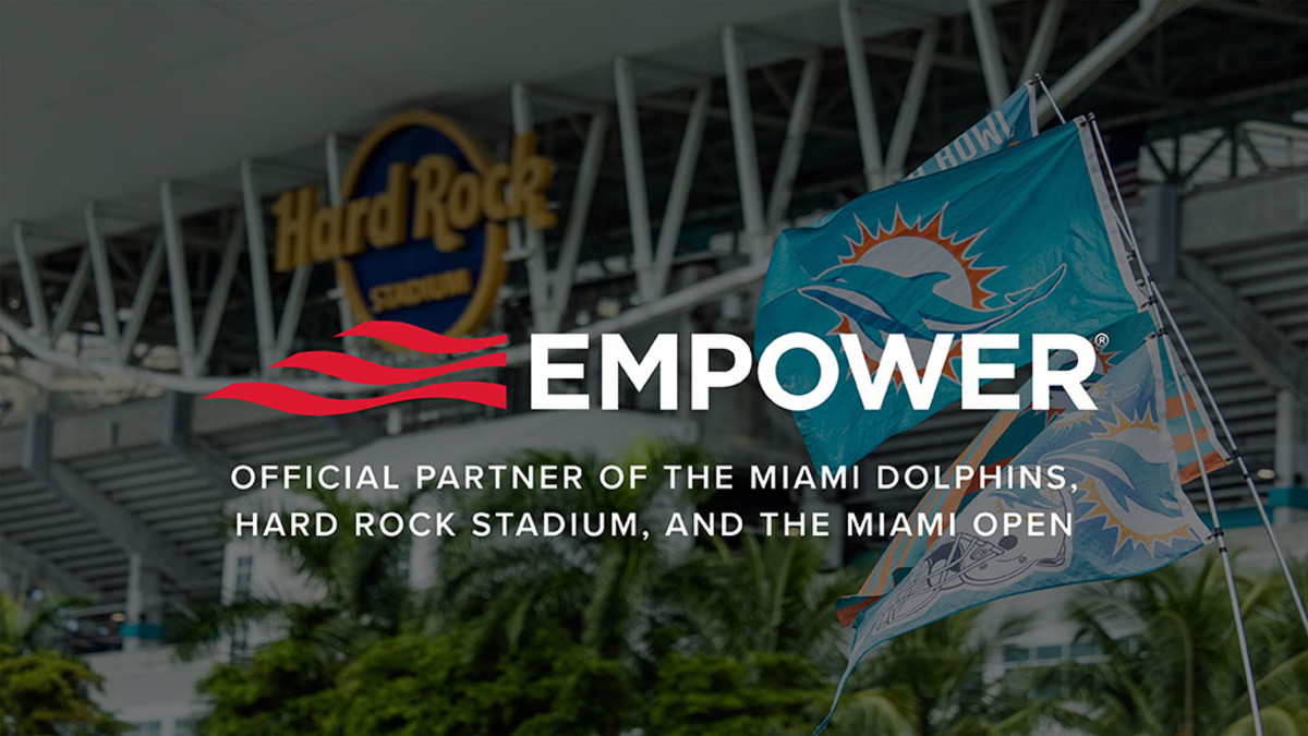 Empower. Official partner of the Miami Dolphins, Hard Rock stadium and the Miami open.